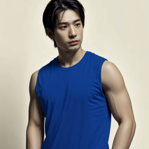 เสื้อยืดแขนกุดผ้าฝ้ายโพลีแขนสั้นสำหรับทุกเพศ - Product Image 1