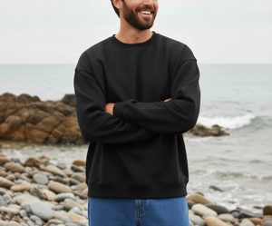 Sweat-shirt surdimensionné à épaules tombantes pour homme en molleton épais 100% coton de qualité supérieure fabriqué par OEM, 420 GSM, logo personnalisé, options multicolores - Product Image 2