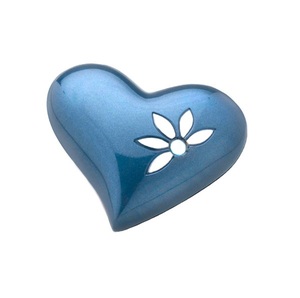 โกศหัวใจอลูมิเนียมสำหรับสัตว์เลี้ยงทำจากมุกสีดำแกะสลักขี้เถ้าโกศ - Product Image 2