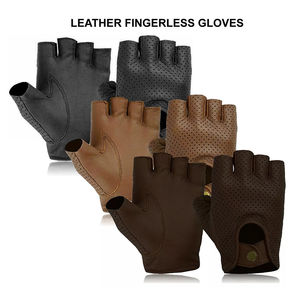 Guantes de Ciclismo Unisex de Medio Dedo, Guantes de Cuero para Hombre y Mujer, Aptos para Esquí, Resistentes a los Golpes, Transpirables, para Deportes de Montaña - Product Image 5