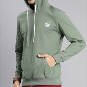 เสื้อฮู้ดดี้ผู้ชายสีพื้นน้ำหนักเบา บริการ OEM ราคาขายส่ง ดีไซน์ยอดเยี่ยม เสื้อฮู้ดดี้ผู้ชายแบบพื้นฐาน - Product Image 4