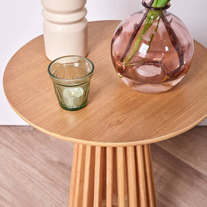 Durable Rubberwood Frame Vintage Wooden Side <b>Tables</b> Round <b>Stool</b> Coffee <b>Table</b> Wood or Tea <b>Table</b> Vintage - Product Image 3