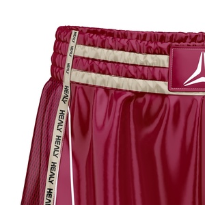 Shorts de boxe personnalisés HEALY pour hommes, satin de haute qualité, séchage rapide, respirants, pour entraînement MMA, combats et salle de sport. - Product Image 3