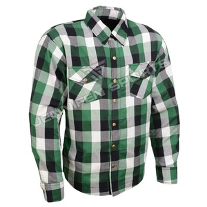 2024 Camisa de franela Unisex para motocicleta 100% algodón manga larga botones con cremallera cierre bolsillos en el pecho protecciones de tela de malla - Product Image 1