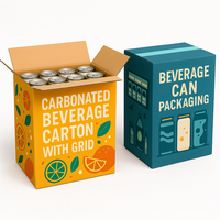 Cajas de café frío de Hotel, cajas de Kombucha, comercio electrónico, supermercado, lata de bebida, embalaje, caja móvil con divisor