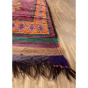 Tapis en laine noués à la main Nuray, motif géométrique rose et violet, pour la décoration de la maison, du salon, 9x12, grand tapis de couloir - Pae-4610 - Product Image 4