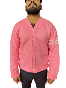 American Varsity Cardigan Sweater Custom Letter Pullover Knit con patrón transpirable Decoración 100% algodón - Product Image 2