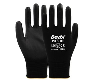 Venta al por mayor de guantes industriales de PU y poliéster látex de seguridad resistente para la construcción y el jardín protección de manos y brazos - Product Image 1