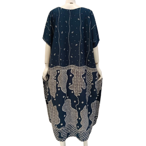 Vestido informal de moda Kell JB, cómodo, suave, de talla grande, ropa de noche diaria para mujer, estilo Simple, cierre de cintura elástica, teñido liso - Product Image 2