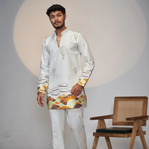TURQUÍA jaqcuard diseñador Kurta playa casual boda kurta - Product Image 1