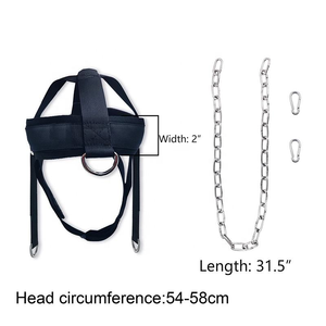 <b>Gym</b> Equipment <b>Body</b> Building Head Harness With Long Adjustable Chain Weight Lifting Fitness Workout <b>Gym</b> Equipment - Product Image 4