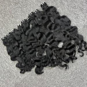 Vague naturelle de meilleure qualité dans les cheveux de trame, 100% cheveux humains, cheveux bruts cambodgiens un donneur non transformés - Product Image 4