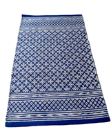 Tapis de couloir en coton indien réversible personnalisable tissé à la main technique jacquard intérieur extérieur utilisation abstraite moderne ensembles de tapis