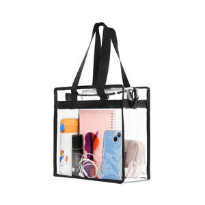 2025 Transparent Tote <b>Bag</b> with Zipper for Gym <b>Clear</b> <b>Bag</b> for Stadium Events Approved Large Concert Sports Totes <b>Bags</b> OEM Service - Product Image 1
