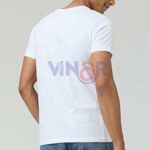 T-shirts à impression personnalisée pour hommes T-shirt à logo personnalisé T-shirt d'été pour hommes T-shirt à manches courtes de couleur unie T-shirt personnalisé en coton - Product Image 5