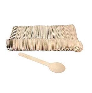 Cuillères jetables en bois de luxe | Cuillères à crème glacée et à dessert | PLA solide et écologique | Utilisation en fête - Product Image 2