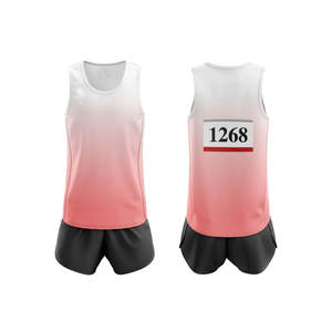 Uniforme de pista y campo impreso con nombre de equipo transpirable a tarifa al por mayor, uniforme de pista y campo con diseño de demanda de clientes de tamaño regular - Product Image 4