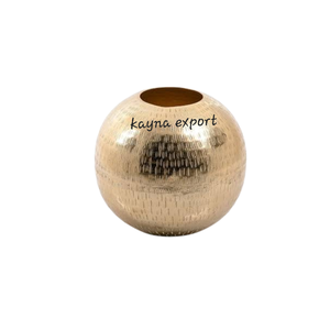 Vase à fleurs en métal décoratif d'intérieur, style martelé, finition laquée brillante et mate, en laiton plaqué, vente chaude - Product Image 4