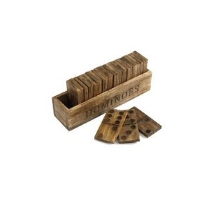 Caja de dominó de madera de mango hecha a mano con diseño único para promoción deportiva de verano invierno otoño primavera para niños - Product Image 1