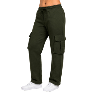 Women's Breathable Loose Fit Mid Waist Casual Fleece Lined <b>Jogger</b> Sweatpants with Velcro Cargo Pockets (S-5XL) - Product Image 2