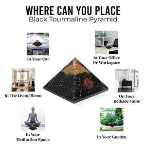 Vente en gros de pyramide en cristal de tourmaline noire naturelle polie générateur d'énergie orgone pour le nettoyage à énergie négative amour de la maison - Product Image 5