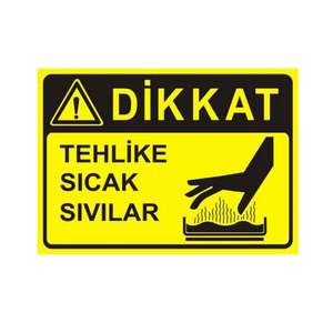 Nouveau panneau de signalisation de sécurité pour liquides chauds - Avertissement de danger - Product Image 1