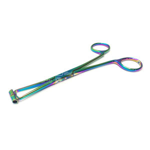 Marque personnalisée professionnelle 15.5 cm pince à couleur personnalisée Septum Instruments de perçage du nez en acier inoxydable corps brillant/mat - Product Image 1