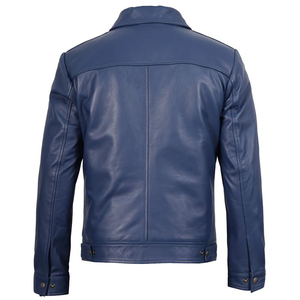 Chaqueta de Cuero de Oveja Genuina con Logotipo Personalizado al por Mayor para Hombre, Tacto Suave, Diseño Elegante y Cómodo para Uso Diario Informal - Product Image 2