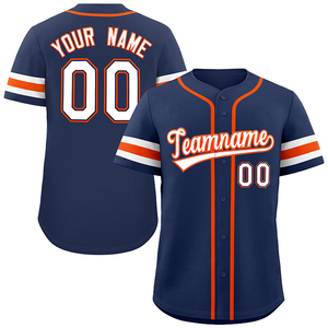 2025 nuevo diseño Original botón abajo bordado Logo nombre raya uniforme de béisbol camisa sublimada impresa hombres béisbol Jersey - Product Image 1
