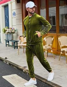 Mens Hooded Solid Tracksuit Side <b>Pockets</b> Full <b>Zip</b> <b>Hoodie</b> Sweatsuit 2 Pieces Running Jogging Sports Casual 100% Cotton Windproof - Product Image 5