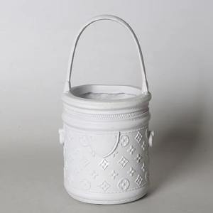 Jarrón de Arcilla Blanca Kraft World, Diseño Minimalista Moderno de Mediados de Siglo, Hecho a Mano, Ecológico, para Decoración de Oficina y Hogar, Jarrón Único - Product Image 2