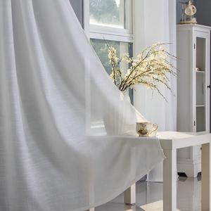 Nhà Máy Bán Trắng Đồng Bằng <span class=keywords><strong>Sheer</strong></span> Rèm Voile Vải Tuyn Cửa Sổ Vải Trong Suốt Phong Cách Cổ Điển 135X260Cm Cho Phòng Khách - Product Image 6