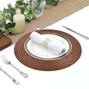 Antique Rose <b>Gold</b> Beaded Glass Placemat Lead-Free Heat Resistant Decorative Mats & Pads for Center <b>Table</b> or <b>Side</b> Inclusions - Product Image 3