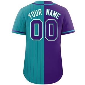 Nouvelle saison, chemises de baseball multicolores à rayures et patchwork de la ligue universitaire, maillots de baseball personnalisés pour équipe, broderie sublimée - Product Image 4