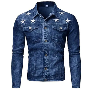 Caliente nueva llegada de los hombres Vintage desgastado chaquetas de mezclilla al por mayor personalizado con decoración de botones - Product Image 6