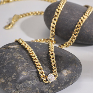 สร้อยคอทองคิวบาพร้อมจี้ทองเหลืองพร้อมจี้สำหรับเครื่องประดับขายส่งจำนวน10ชิ้น - Product Image 3