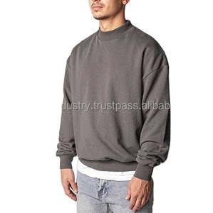 Custom Crewneck Cartoon Casual Autumn Fleece 3D Print Embroidered Logo Men's Cotton Pullover Sweatshirt Oversized <b>Streetwear</b> - Product Image 4