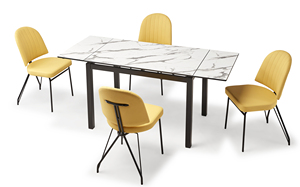 Mesas de Comedor de Color Negro Premium con Base de Metal para el Comedor - Product Image 4