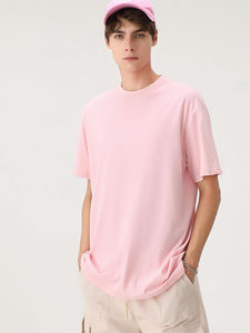 เสื้อยืดผ้าฝ้าย100% ขนาดใหญ่พิเศษเข้ารูปบ็อกซี่เสื้อยืดระบายอากาศได้โลโก้ออกแบบได้ตามต้องการ - Product Image 6