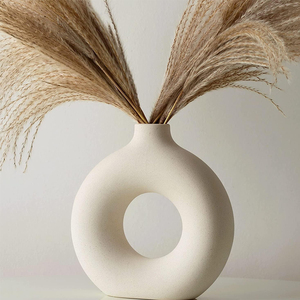 Haute Qualité Saphir Blanc Céramique Vase Moderne Décor À La Maison Vase À Fleurs à Prix Compétitif - Product Image 3