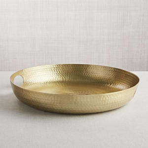 Bandeja de servicio de metal de estaño galvanizado con forma de rectángulo de mango para bandejas de servicio de comida y bebida de mesa de hogar y hotel - Product Image 3