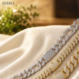 925 Silver Moissanite Cuban <b>Chain</b> <b>Iced</b> <b>Out</b> Hip Hop Statement Necklace Unisex Everyday Wear Link <b>Chain</b> Jewelry - Product Image 6