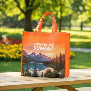 Custom Logo Recycled <b>Polypropylene</b> Woven Laminate Tote <b>Bag</b> Reusable Waterproof Nonwoven Shopping & Grocery <b>Bag</b> - Product Image 3