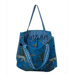 Sac fourre-tout en coton matelassé à imprimé jungle, style bohème estival pour femme, deux bretelles, pour voyage, plage, shopping, cadeau - Product Image 4