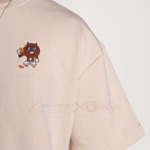 T-shirt graphique à imprimé bouffant pour hommes avec tissu respirant 100% coton et coupe à l'épaule pour hommes Streetwear T-shirt à imprimé bouffant - Product Image 4