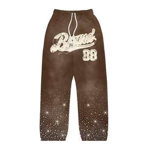 Ensemble de survêtement unisexe avec patchs déchirés, lavage à l'acide, logo de marque personnalisé, survêtement d'hiver, strass, streetwear Y2K, mode - Product Image 6