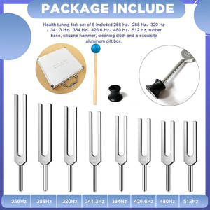 BRAND NEW Set of 8 PRO Tuning Forks for Manual Sound Therapy Healing Chakras Achieving Perfect Harmony for Body Mind <b>Spirit</b> - Product Image 6