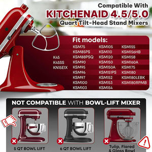 Accesorios Personalizados para Batidora de Pedestal, Batidor Plano de Acero Inoxidable de 5QT para Batidora de Pedestal <span class=keywords><strong>KitchenAid</strong></span> - Product Image 4