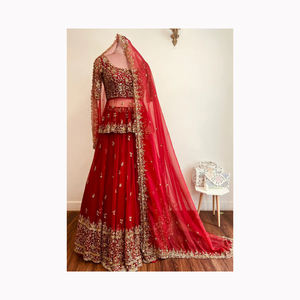 Hilo de bordar estilo Bollywood trabajo Lehnga Choli con Secuencia para boda ropa india y paquistaní a precio mayorista - Product Image 4