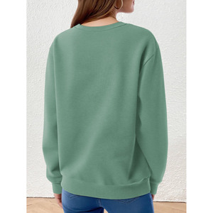 เสื้อฮู้ดสตรีทโอเวอร์ไซส์สำหรับผู้หญิงผ้าฟลีซสะพายไหล่แบบใหม่ปักโลโก้ได้ตามต้องการ - Product Image 5